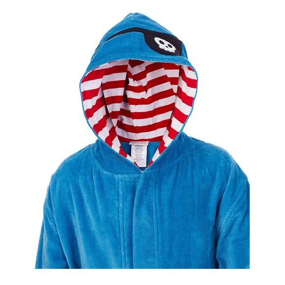 Boys Terry Robe Pirate Cover-Up/Bathrobe NEW - Picture 3 of 4